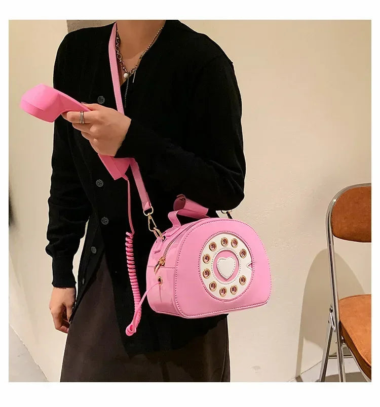 Mini Cross-body Box Bag | Stylish Women's Telephone-Shaped