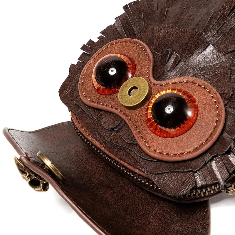 Mini Cross-body Box Bag |  Handcrafted Owl Shoulder Bag