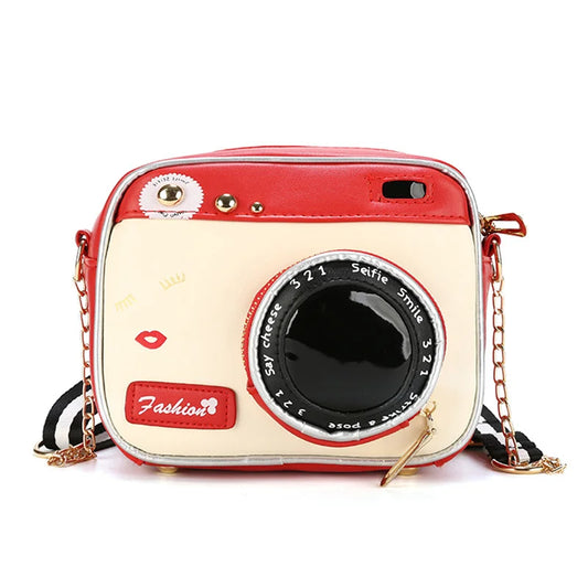 Mini Cross-body Box Bag |  Retro Polaroid Camera-Shaped