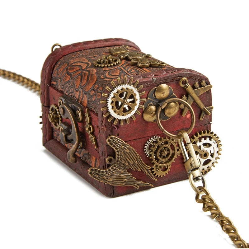 Mini Cross-body Box Bag | Retro Steampunk Style #002 [hard-case]