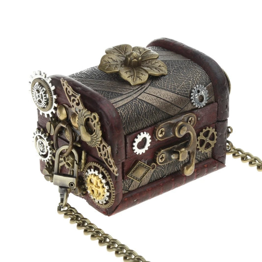 Mini Cross-body Box Bag |  Retro Steampunk Style #001 [hardcase]